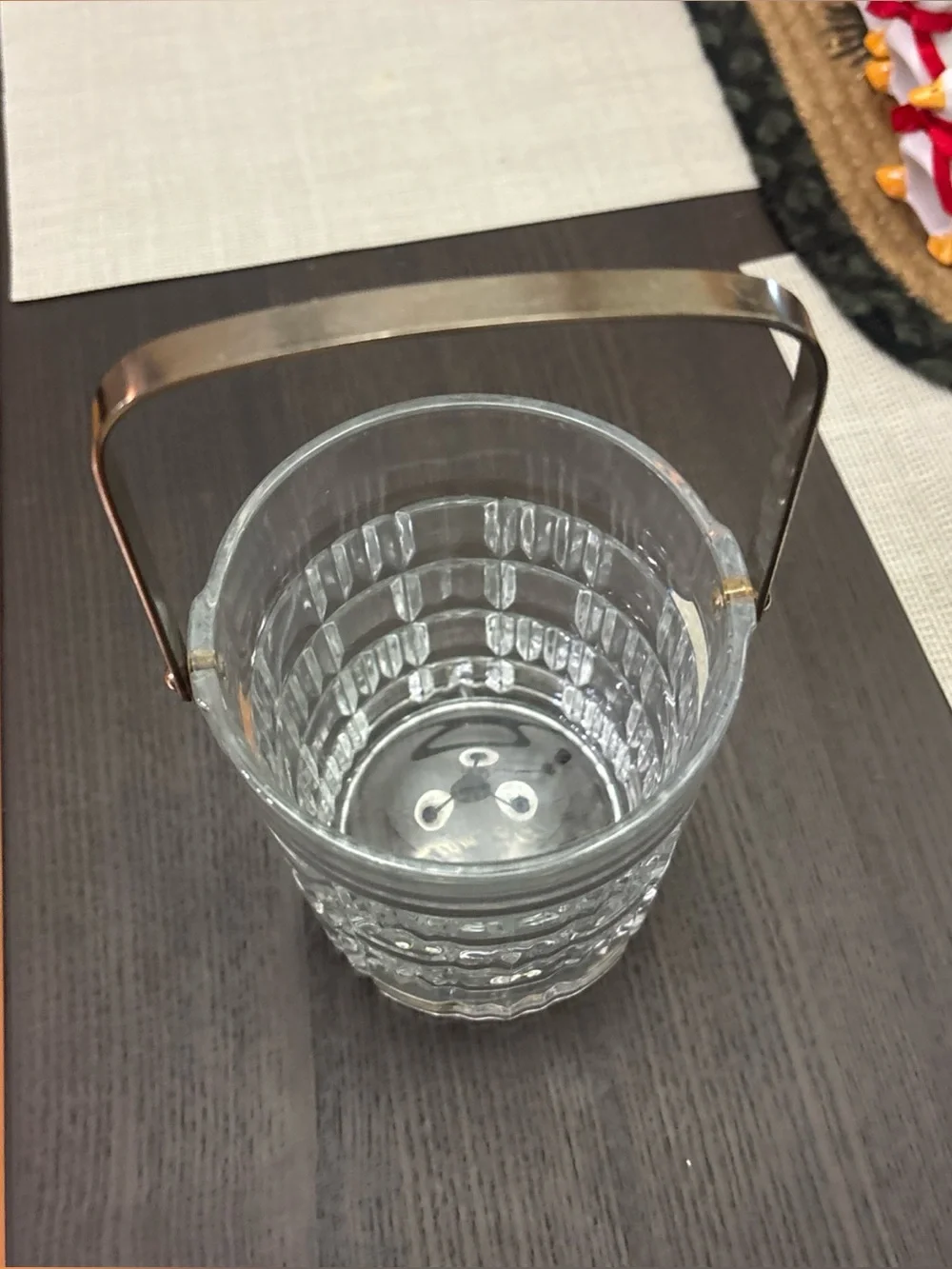 Luminarc France Vintage Crystal Ice Bucket. Anniversary gift.